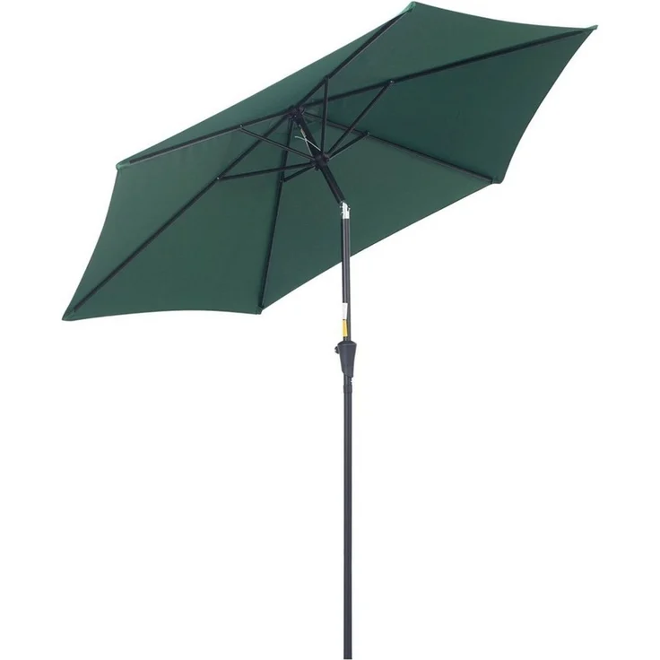 Outsunny Sonnenschirm Marktschirm mit Handkurbel, aus Alu 180/ Polyester, LxB: 260x260 cm, Marktschirm, Sonnenschirm, ohne Schirmständer – Bild 5