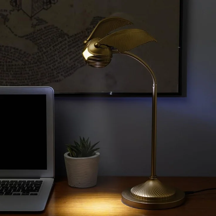 Golden Snitch Paladone Posable Schreibtischlampe - Offiziell lizenziertes Harry Potter Licht für Nachttisch Lesen, flexibler Hals, Geschenk für Home Office Decor – Bild 3