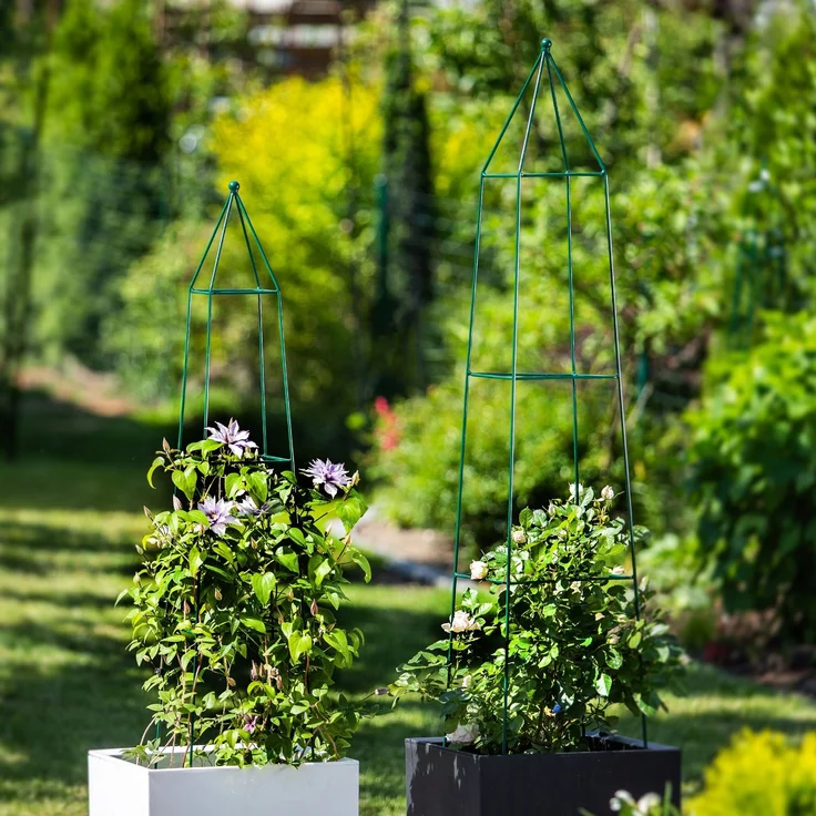 KADAX Gartenpergola aus Metall, Pyramide für Weinreben, Rosensäule, 120 cm, für den Garten – Bild 4