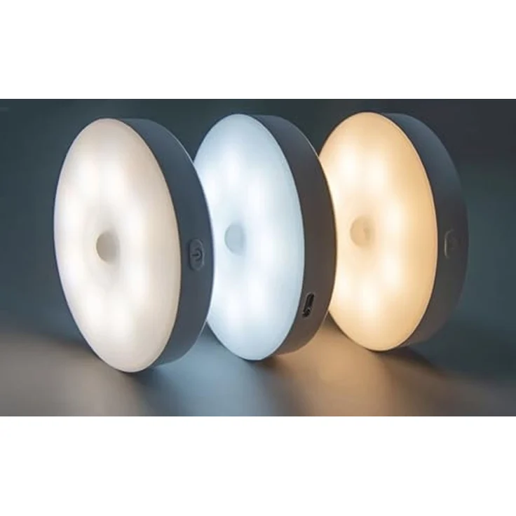 PRECORN LED Nachtlicht 4x Schrankbeleuchtung Licht m. Bewegungsmelder dimmbar USB-C, 3 Farben – Bild 7