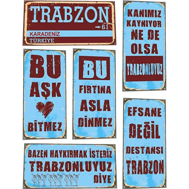 Jungengel Wandbild Trabzon 6-Teilig Karadeniz 61 Wandbehänge Trabzonspor Wandposter, Trabzon (6 St), 6x-Teiliges Set, Einfache Wandmontage, Vintage & Retro – Bild 1