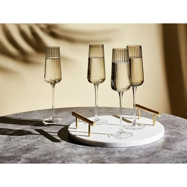Champagnerflöten im 4er Set QUARTZ 230 ml Grau – Bild 2