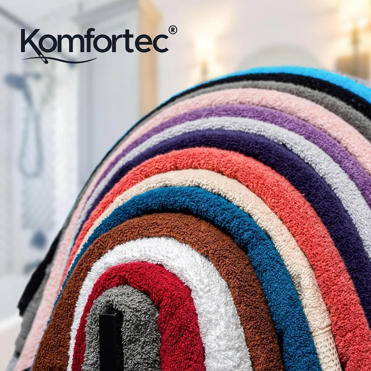 Komfortec Handtuch Set 100% Baumwolle, 4 Badetücher 70x140 und 4 Handtücher 50x100 cm, Frottee (Packung, 8-St), Badehandtuch & XXL Saunatuch, Weich, Towel, Groß – Bild 7