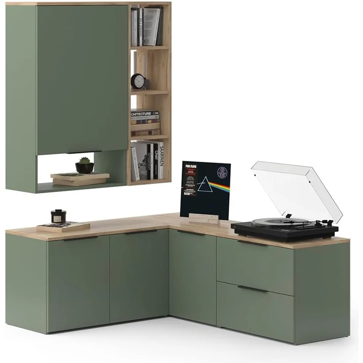 Wohnwand Wido Grün 5 Teile Vicco – Bild 5