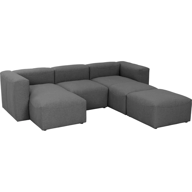 Wohnlandschaft 2 Kattrina Flachgewebe anthrazit – Bild 3