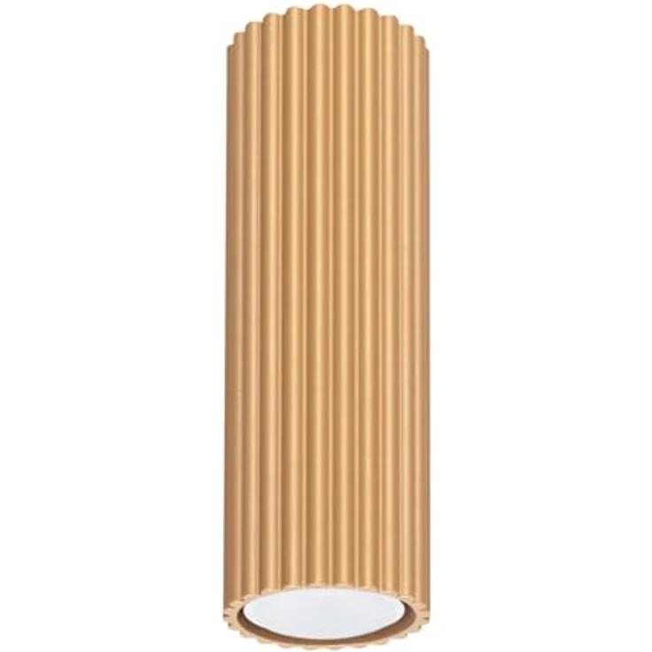 SOLLUX lighting Deckenstrahler Karbon Gold, Aluminium 1 Flammig, 6,5 x 6,5 x 20 cm, IP20, GU10 kompatibel – Bild 1