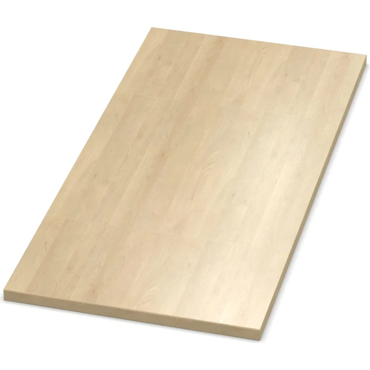 AUPROTEC Tischplatte 19mm Mandal Ahorn Natur 140x60 cm I Spanplatte mit 1mm ABS Kante & PU-Verleimung I melaminharzbeschichtet I elegant & wasserabweisend