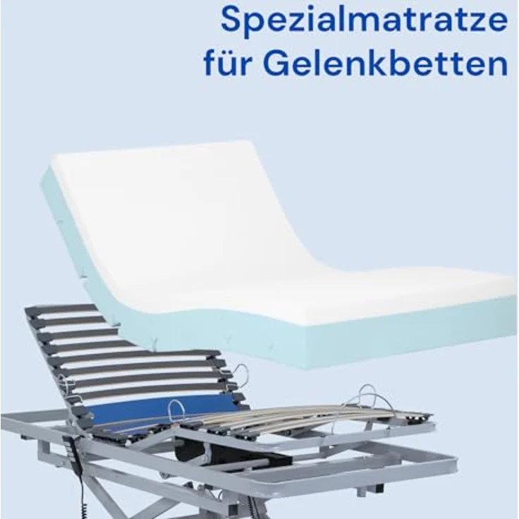 Gerialife Geriatrische Krankenhaus-Gelenkmatratze | 3 cm viskoelastischer Schaumstoff | Wasserdichter hygienischer Bezug, Memory Foam, 80x200 – Bild 5