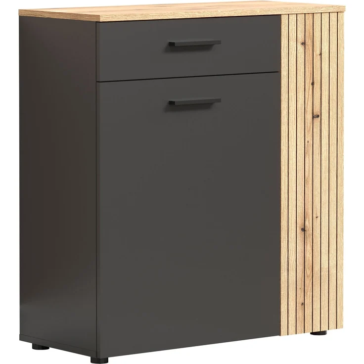 Schuhschrank Esteban in grau und Eiche Evoke 80 cm – Bild 2