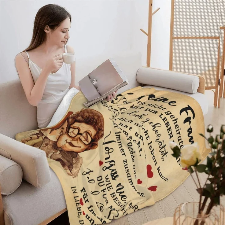 Fleecedecke Hochzeitsgeschenk Frauen Geschenke 02 130x150cm – Bild 7