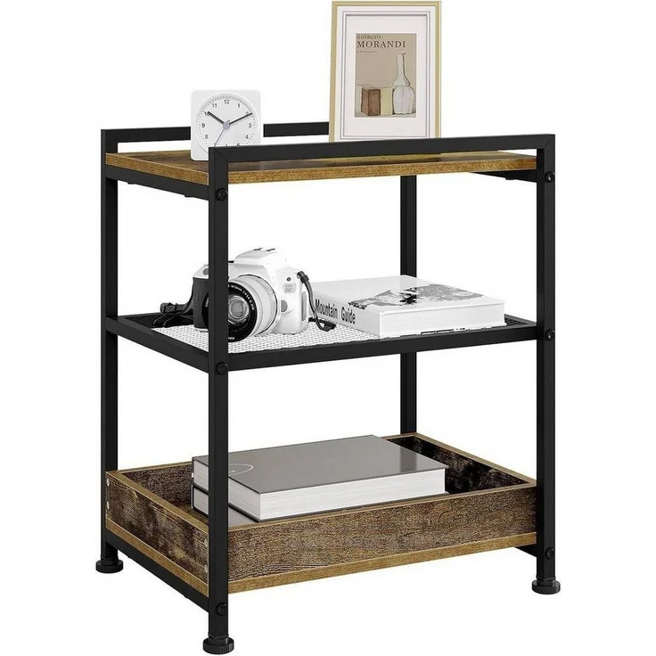 Woltu Couchtisch (1-St), mit Rollen, 3 Ablagen 1 abnehmbares Tablett – Bild 1