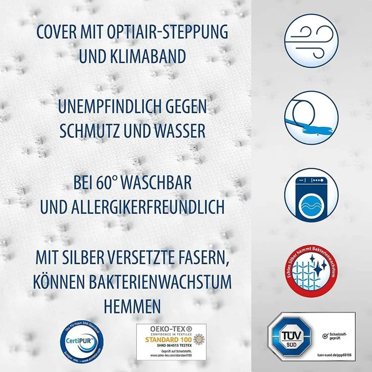 Genius Eazzzy Topper »Deluxe«, 9 cm dick, 180x200 cm – Bild 7