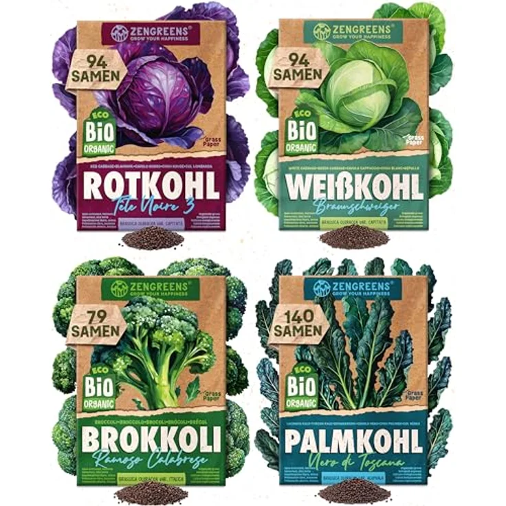 ZenGreens® - Bio Kohlgemüsesamen im 12er Set - 12 Kohl Gemüse Samen für den einfachen Anbau im Garten, Balkon oder Hochbeet - Pflanzensamen - Saatgut – Bild 13