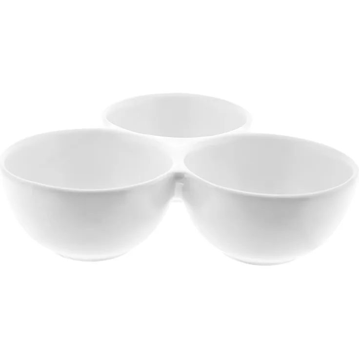 Snackschalen 3er Set aus hochwertigem Porzellan - elegant & funktional Weiß
