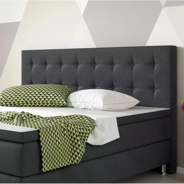 BERN Boxspringbett 180x200cm H3 Anthrazit – Bild 2