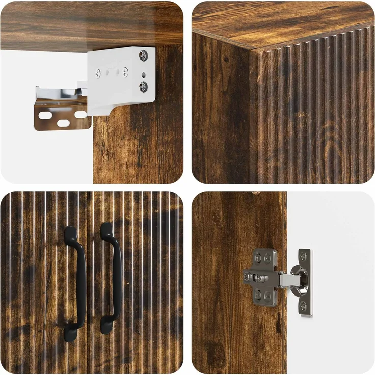 vidaXL Schrankset 2 pcs Geräucherte Eiche Holzwerkstoff 3416777 – Bild 7