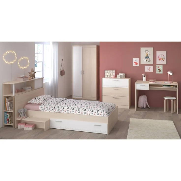 Parisot Kinderzimmer Charly in Akazie und weiß Jugendzimmer Set 5-tlg. – Bild 2