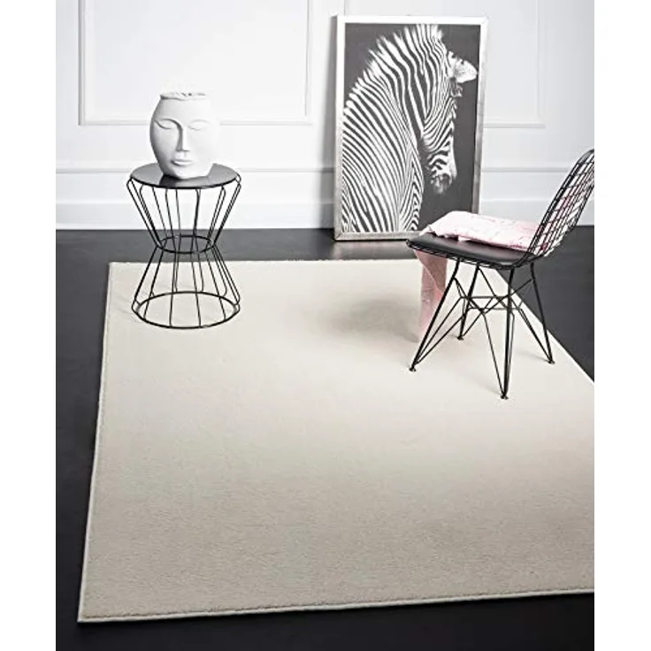 Mia's Teppiche "Emma Wohnzimmer Teppich, Kurzflor, 160x230 cm, Creme