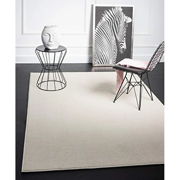 Mia's Teppiche "Emma Wohnzimmer Teppich, Kurzflor, 200x290 cm, Creme – Bild 1