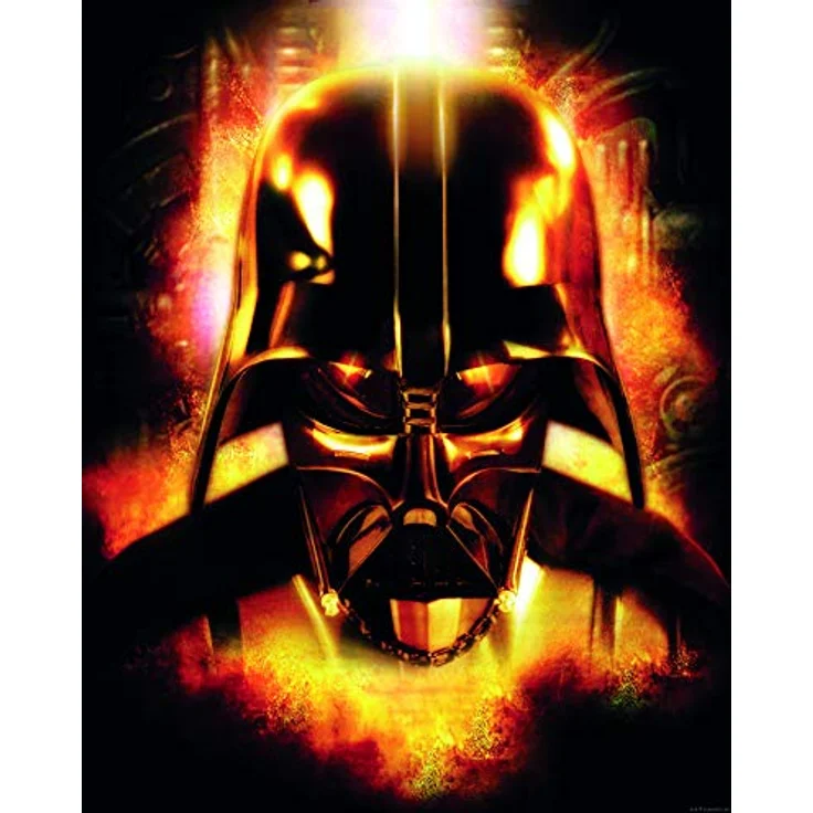 Komar Wandbild | Star Wars Classic Vader Head | Premium Kunstdruck, 40 x 50 cm, ohne Rahmen, seidenmatte Oberfläche, fotorealistischer Druck, für Kinder- und Jugendzimmer – Bild 1