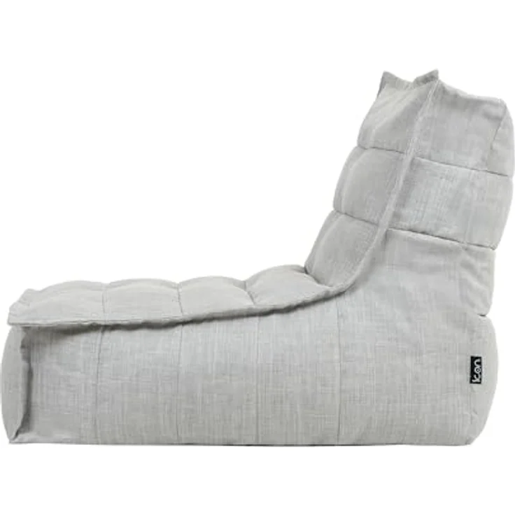 Icon Dolce Sitzsack-Liege für Erwachsene, Grau, Indoor Outdoor Sitzsack mit Füllung, Bean Bag, Wasserabweisender Stoff, Bequemer Sessel für Wohnzimmer, Lounge, Schlafzimmer, Garten – Bild 8