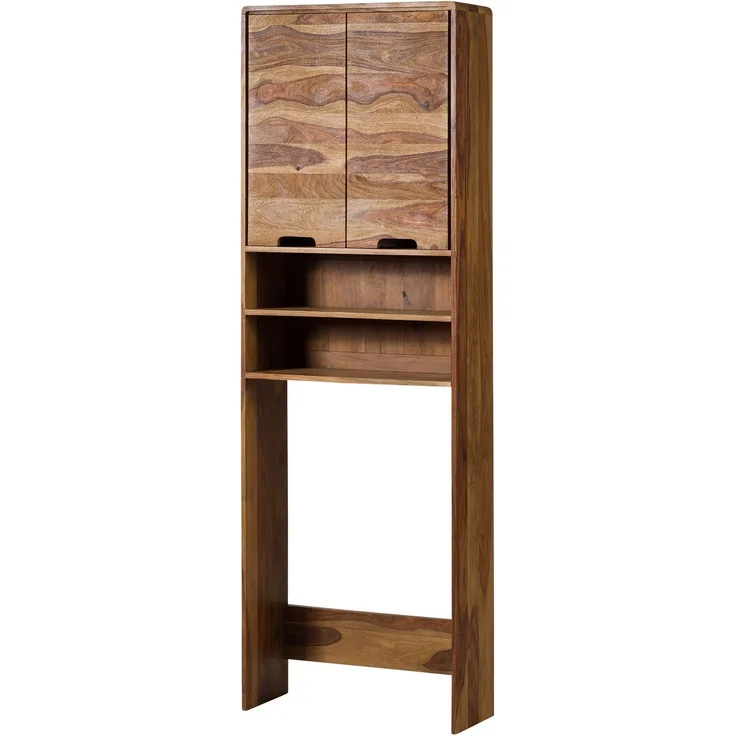 Waschmaschinenschrank Sheesham 64x26x193 natur sandgestrahlt MALMÖ 2 #250