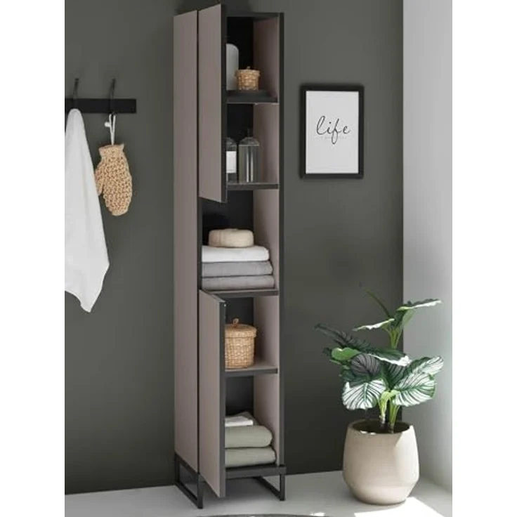 moebel-dich-auf Hochschrank VENEZIA (schmaler Badezimmer Wandschrank in kaschmir 30 cm breit) – Bild 7