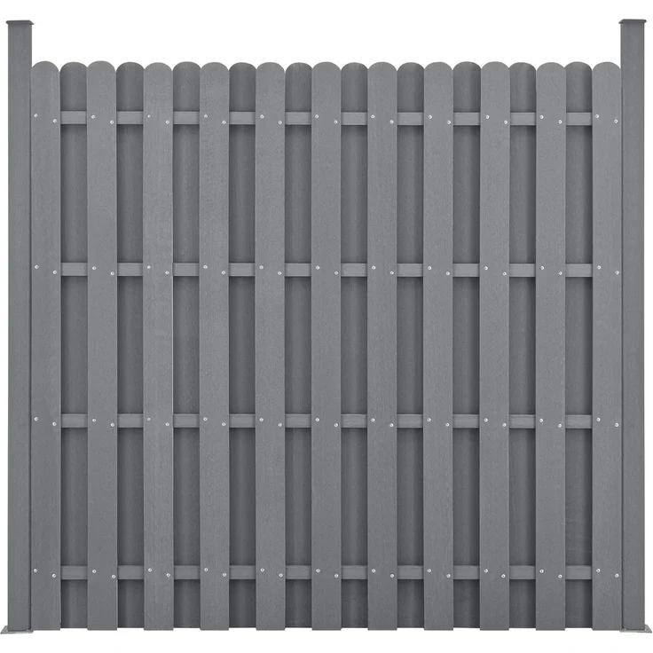 WPC Gartenzaun 185x193 cm Grau [neu. holz] – Bild 2