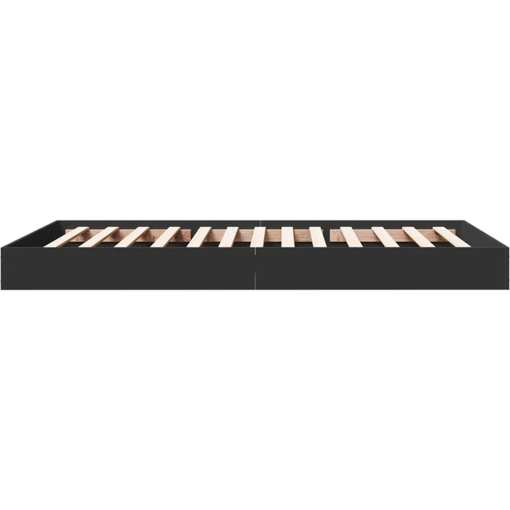 vidaXL Bettgestell Schwarz 100x200 cm Holzwerkstoff 842057 – Bild 5