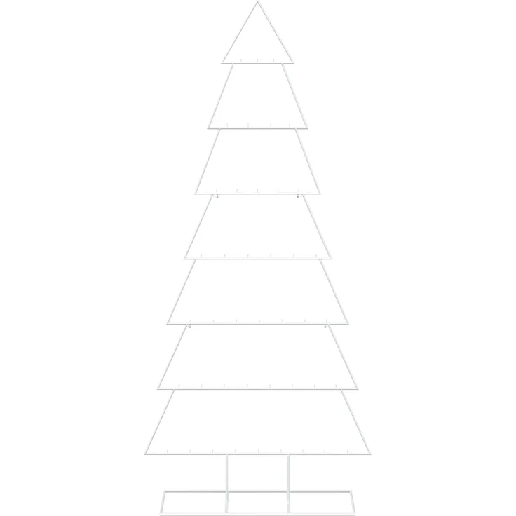 vidaXL Metall Weihnachtsbaum KUOPIO 210 cm Stahl Weiß 42053827 – Bild 4