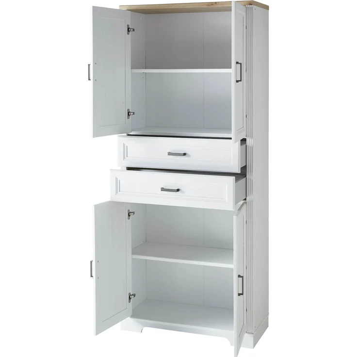 Büroschrank Stauraumelement JASMIN 02 Pinie weiß Nachbildung – Bild 2