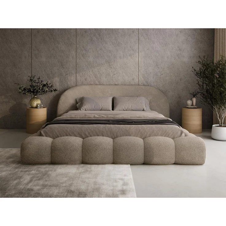 Compleo Polsterbett OMBIS, Wolkenbett mit Bettkasten und Lattenrost, Designer-Bett, MADE IN EU – Bild 1