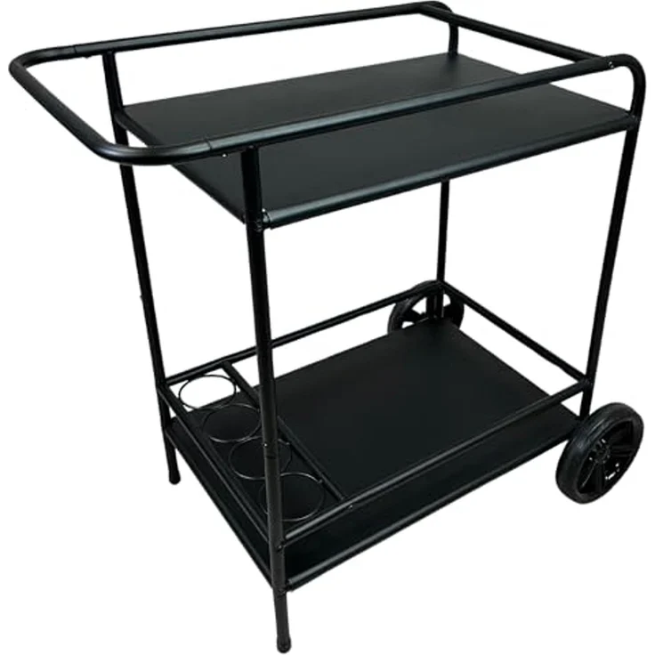 abc HOME Servierwagen Outdoor, zwei Ablageflächen, Flaschenhalterungen – Bild 3