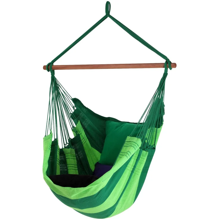 MacaMex Relaxa Verde Hängestuhl Baumwolle grün grün – Bild 3