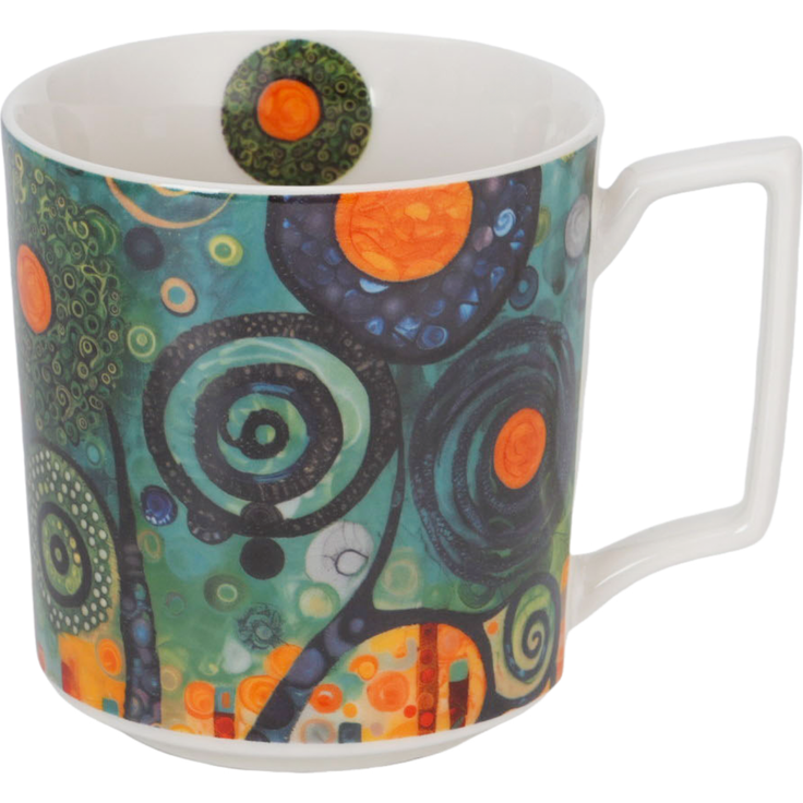 DUO Jumbo Becher 750 ml MODERN TWISTED TREES New Bone China Porzellan – Bild 2