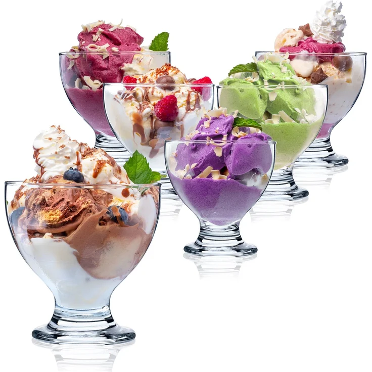 KADAX Eisdessertbecher aus Glas, 6er-Set, 450 ml – Bild 1