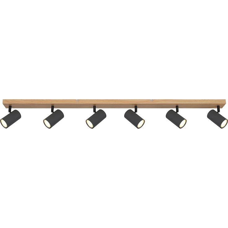 Deckenstrahler, Metall, Graphit dunkel, 6 Flammig, L 115cm – Bild 6