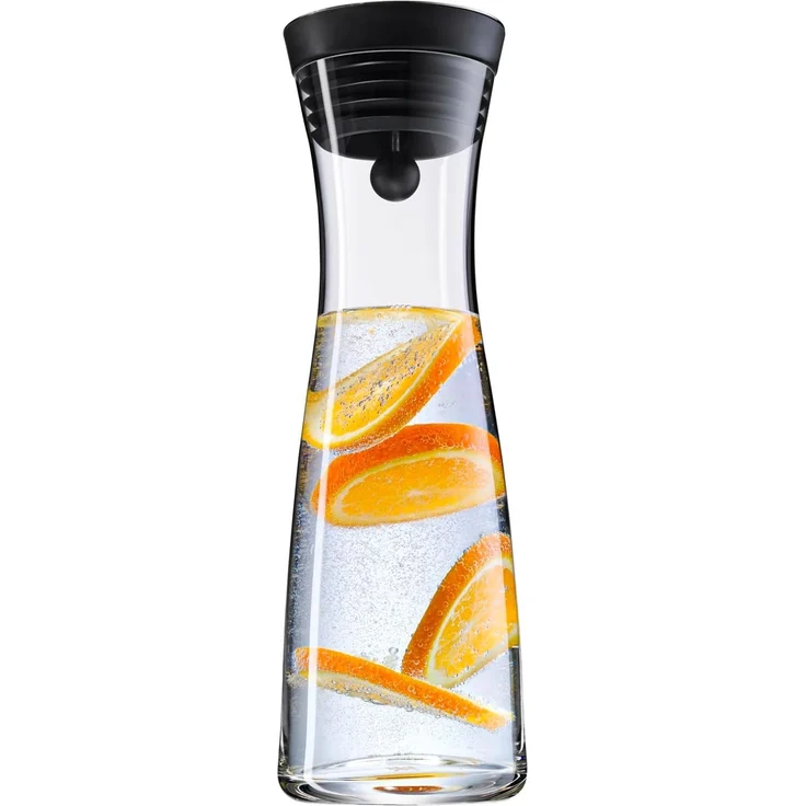WMF Wasserkaraffe Basic, (Silikondeckel mit Closeup-Verschluss, 2-tlg, 1x Karaffe Glas mit Deckel, 1x Reinigungsbürste), (V 1,0l, Höhe 30,2 cm, Ø 8,8 6,0 9,5 cm) – Bild 8