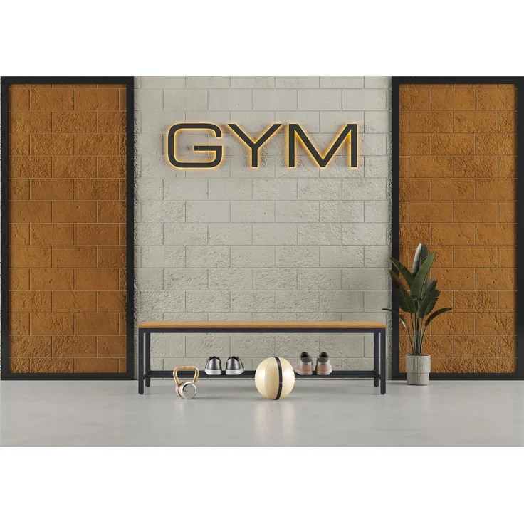 furni24 Bank Umkleidebank, Sitzbank für Umkleideräume mit Schuhrost BxHxT: 150 x 42 x 40 cm, Umkleidesitzbank, Umkleidebank, Garderobenbank, Sportbank, Bank mit Echtholz für Fitnessstudio – Bild 1