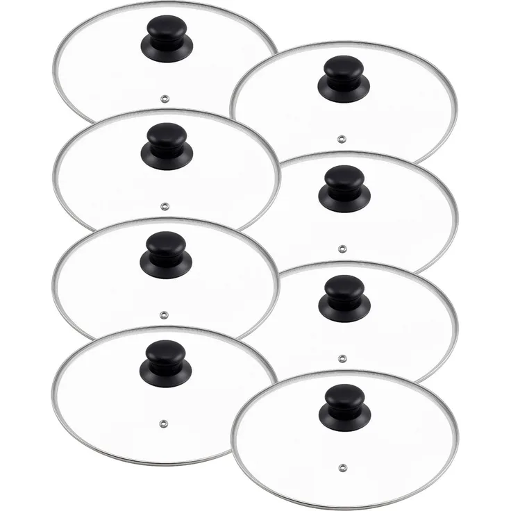 8x Pfannendeckel 24cm Glasdeckel Topfdeckel hitzebeständig Ersatzdeckel Kochdeckel Deckel