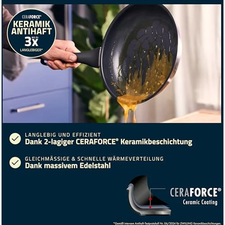 Bratpfanne Henckels by ZWILLING STREAM CERAMIC D 24 cm bunt Pfannen-Set Pfanne Pfannenset – Bild 4