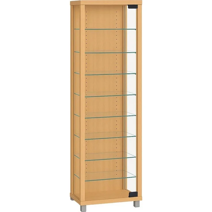 VCM Standvitrine Edana 911769 Buche H. 115 x B. 33 x T. 18 cm