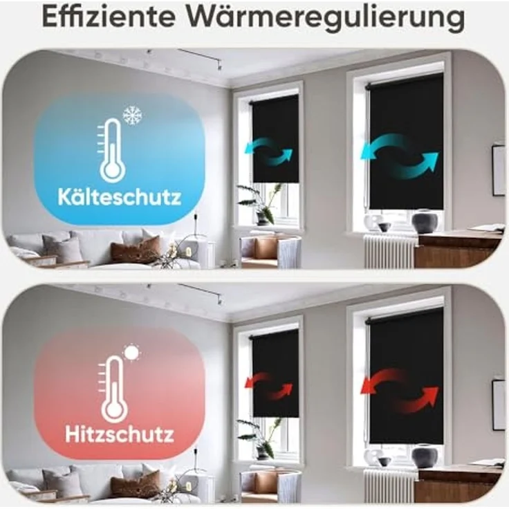 Rollo Seitenzugrollo Verdunkelungsrollo ohne Bohren verdunkelnd Rollo, Sekey, verspannt, Klemmfix, Seitenzugrollo,Sonnenschutz & Sichtschutz,Bestellbreite = Stoffbreite – Bild 4