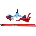 Theo Klein 6706 Set I Mit Wischmop, Besen und Kehrset I Im beliebten Vileda-Design I Maße: 22,5 cm x 15 cm x 61 cm I Spielzeug für Kinder ab 3 Jahren