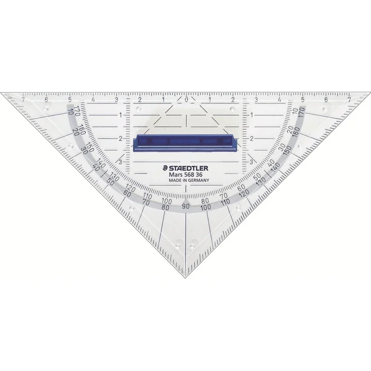 STAEDTLER Geodreieck 16cm P.styrol m.Griff tr