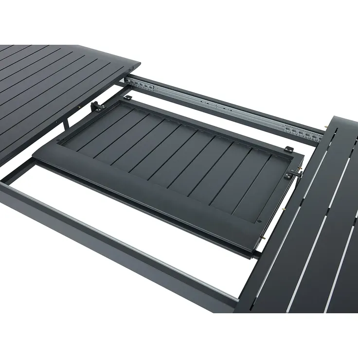 Vente-unique - VELYRA Gartenessgruppe Metall Grau - B 60 cm100 cm x H 85 cm75 cm x L 57 cm205 cm286,5 cm – Bild 6