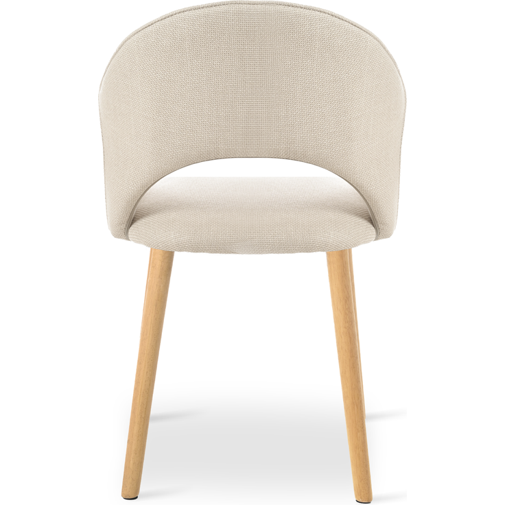 GOEURVANT 1316 Esszimmerstühle 2er-Set mit Armlehnen, Webstoff - Beige – Bild 5