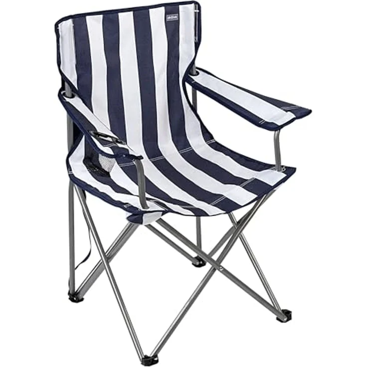 AKTIVE 62637 - Klappbarer Campingstuhl | Campingstühle klappbar aus Stahl, atmungsAKTIVE Rückenlehne | Maße 45 x 47 x 82 cm | Max. Gewicht 110 kg | Campingstühle – Bild 5