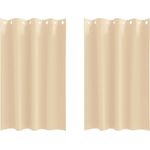 vidaXL Verdunkelungs-Vorhänge mit Ringen 2 pcs Creme 175 x 140 cm 4107374