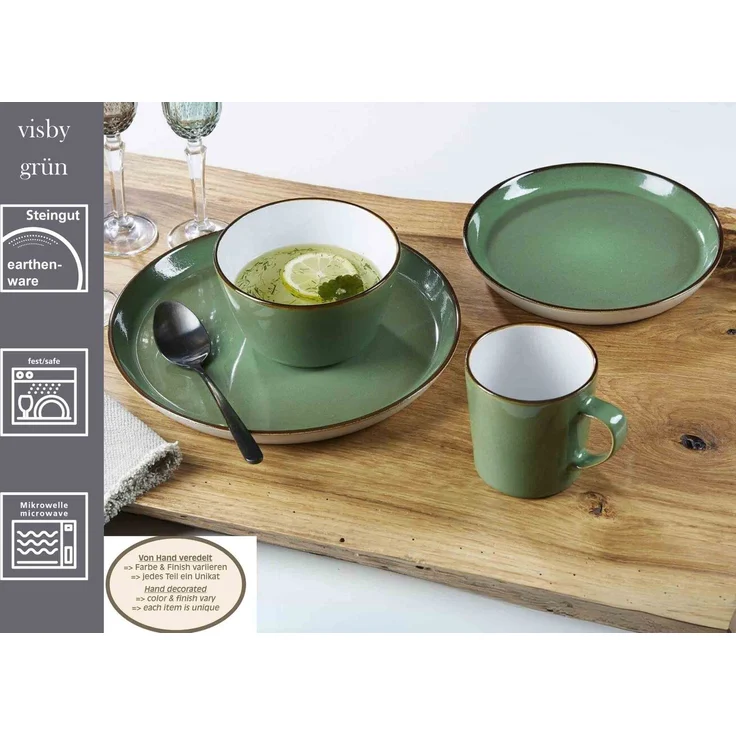 Ritzenhoff & Breker Visby Dessert-Teller ø 20,5 cm 8er Set grün – Bild 3